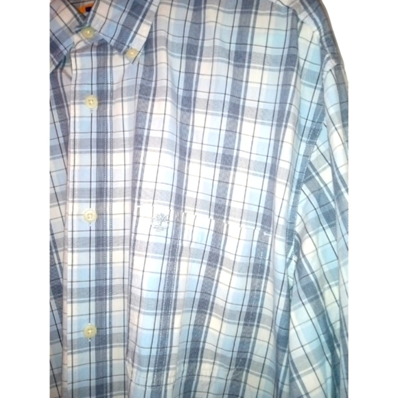 Timberland Y2K Plaid Button Down Long Sleeved Pockets Casual Streetwear Layer XL - Picture 5 of 13